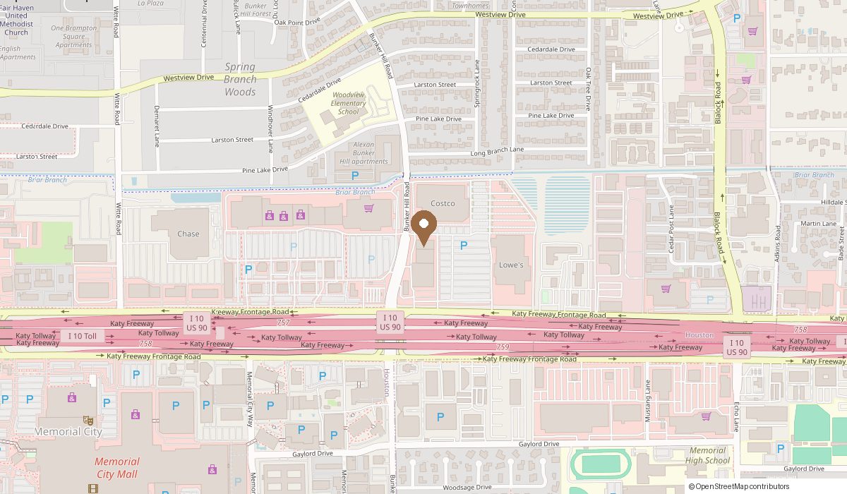 Map: 9660 Katy Fwy Suite #108, Houston, TX 77055